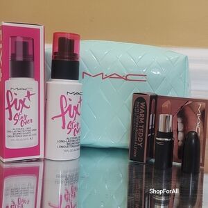 MAC Cosmetics Warm Teddy Lipstick - Rich Brown Shade And Set